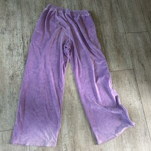 Iets Frans Purple Velvet Lounge Pants